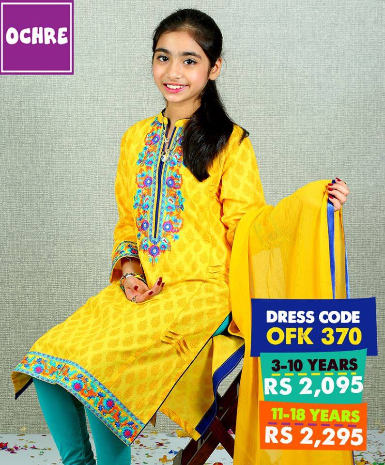 Latest Eid Dresses For Girls By Ochre | Girls Eid Dresses 2016 - PK Vogue