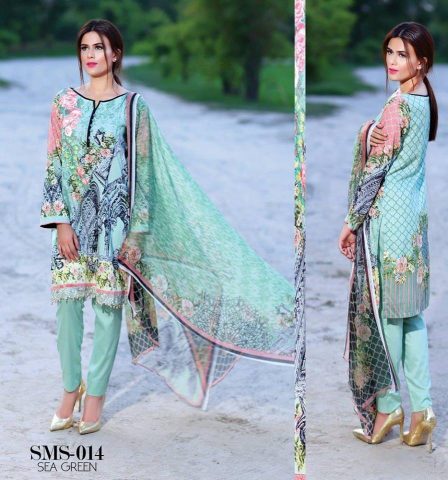 Sana & Samia Mid Summer Embroidered Cambric Collection 2016 - Pk Vogue