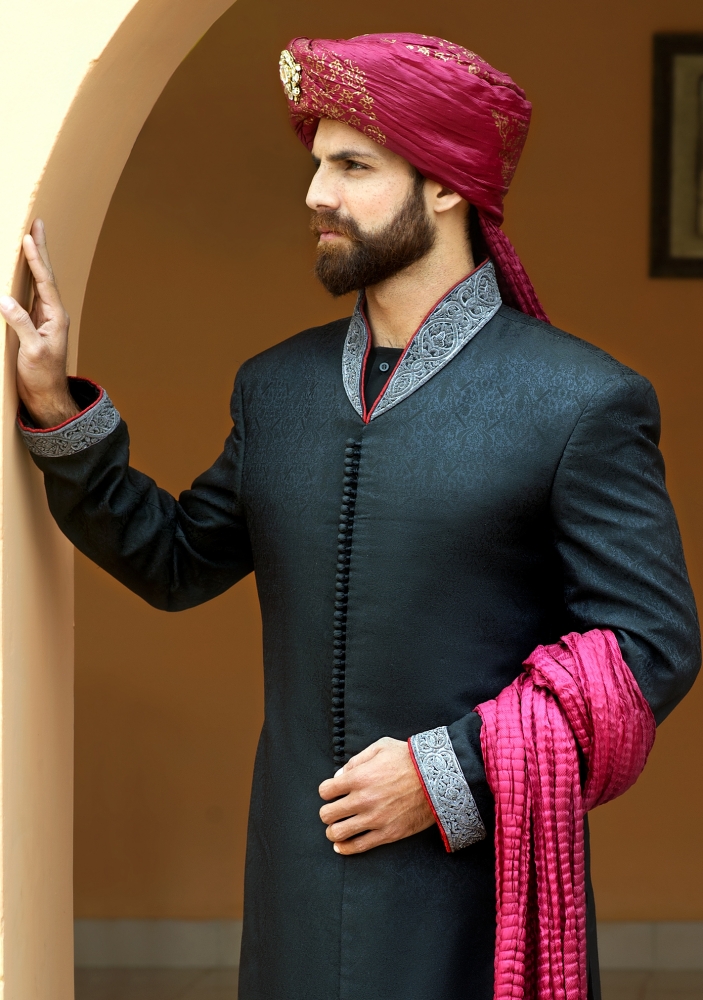 Simple Elegant Mens Wedding Sherwani Collection By Amir Adnan Pk Vogue 3820