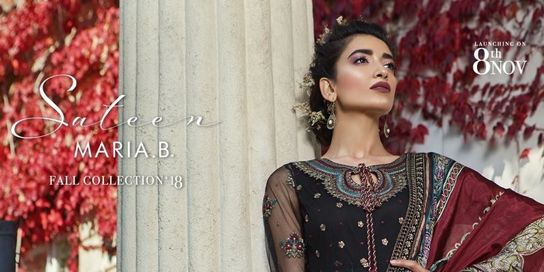 SATEEN Unstitched Fall Collection 2019 By Maria-B - PK Vogue