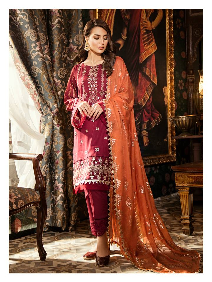 Daur-e-Hayat Lawn 2019 By Qalamkar