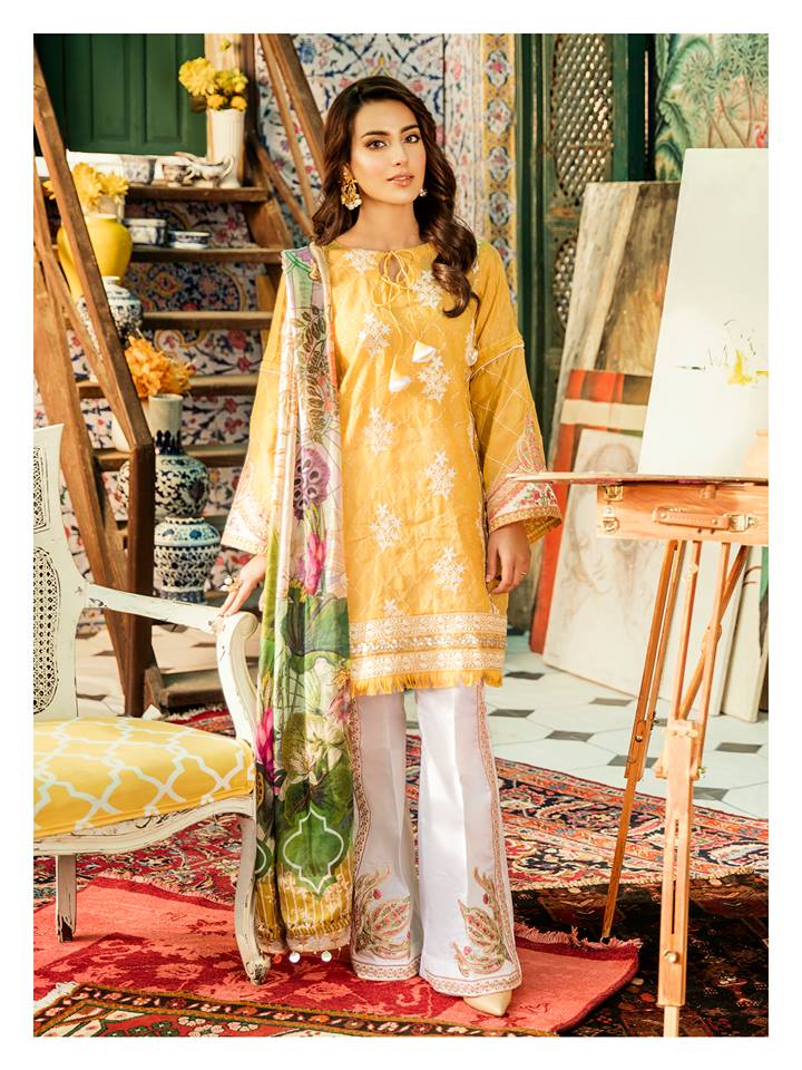 Daur-e-Hayat Lawn 2019 By Qalamkar