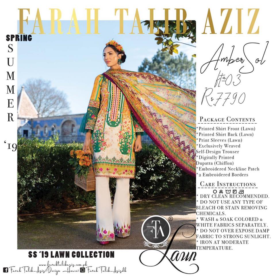 Farah Talib Aziz Lawn 2019 