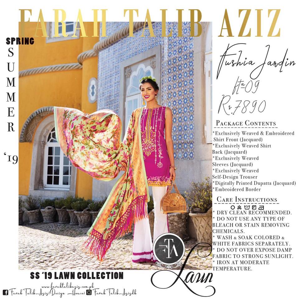 Farah Talib Aziz Lawn 2019 